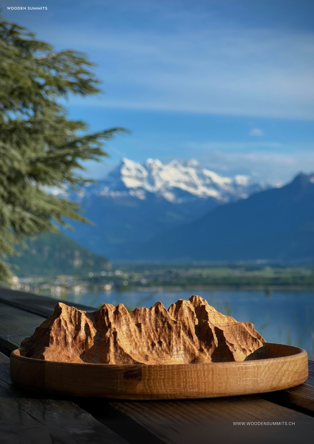 Dents du Midi Oak Bowl