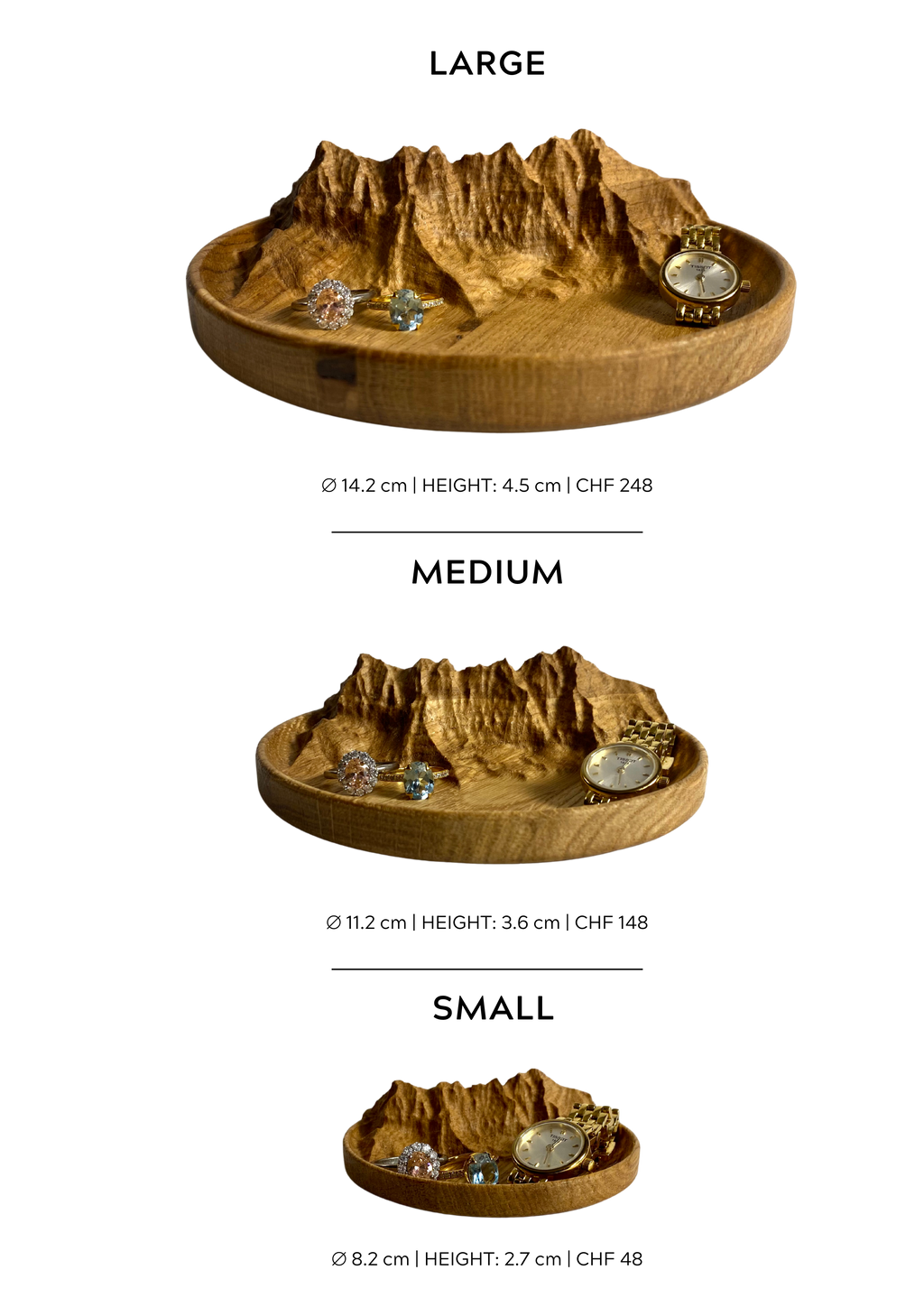Dents du Midi Oak Bowl